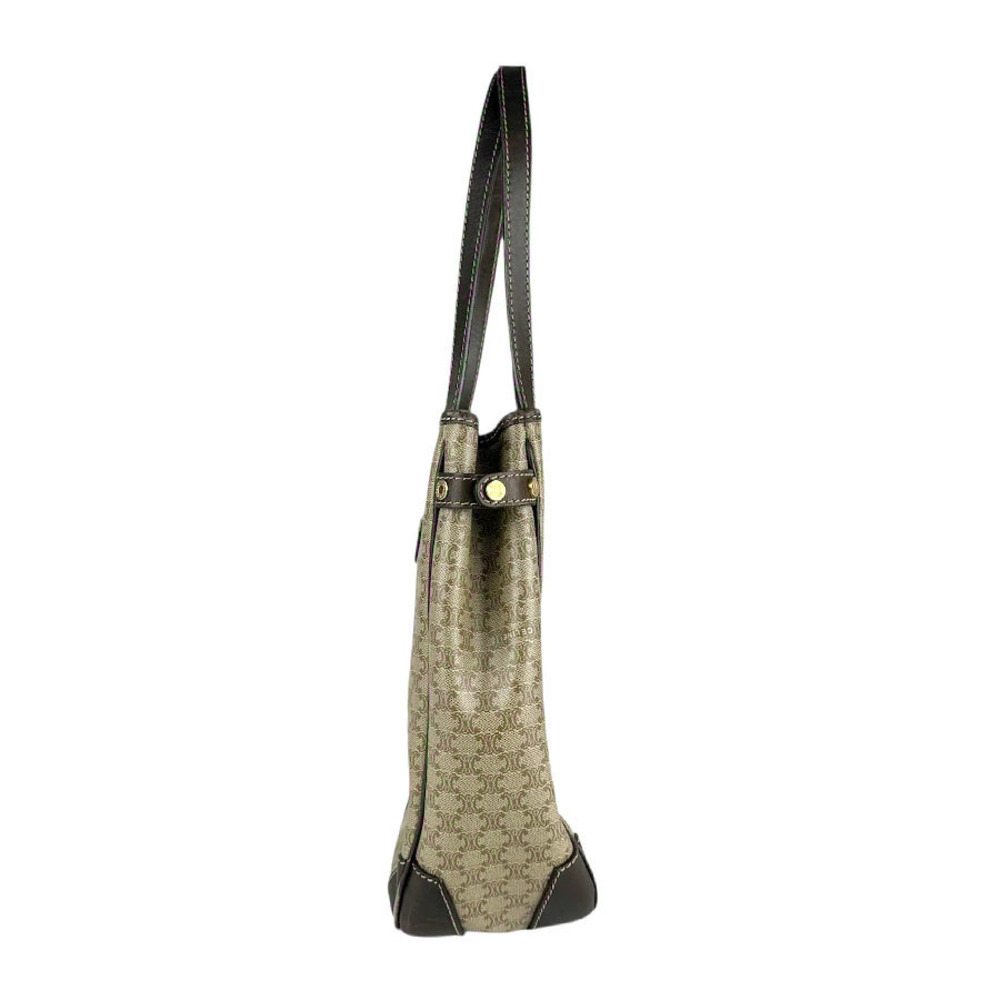 Celine leather Macadam handbag brown